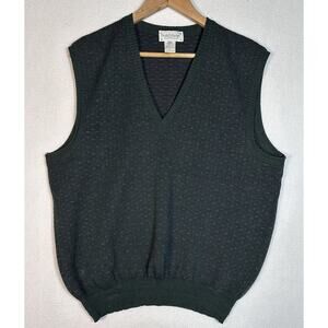 Vintage Tricots St. Raphael 100% Wool Sweater Vest Academia Men's Large Golf